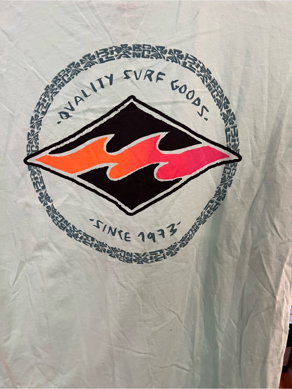 Billabong Mint Crew Tee with Subtle Charcoal Logo